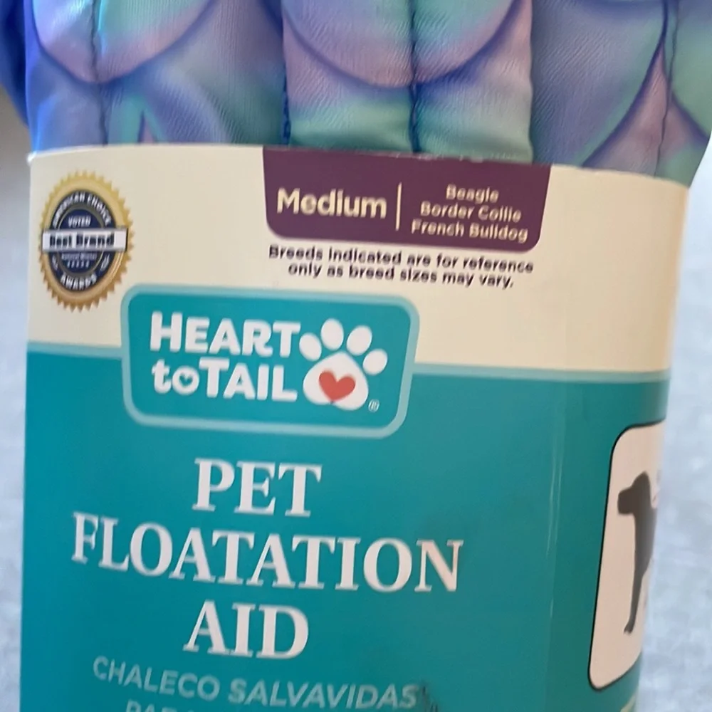 Heart To Tail Dog Swim Blue Purple Pink Floatation Aid with Handle for e…